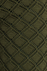 Sable Textured Knit Top - Olive