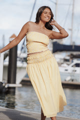 Salome Strapless Top - Mango Stripe