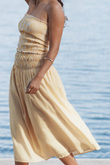 Salome Strapless Top - Mango Stripe