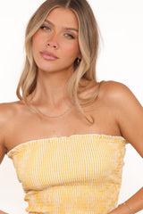 Salome Strapless Top - Mango Stripe