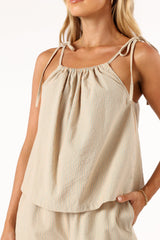 Savanna Striped Top - Apricot