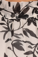 Senna Top - White Black Floral