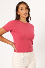 Shannon Bow Top - Fuchsia