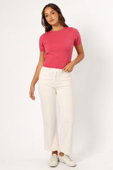 Shannon Bow Top - Fuchsia