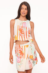 Siena Top - Blue Alfresco Floral