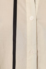 Silvia Button Down Shirt - Cream Stripe