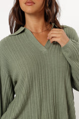 Sonole Cable Knit Sweater - Khaki