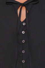 Sorcha Peplum Top - Black