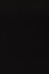 Tammy Ribbed Knit Top - Black