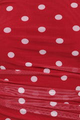 Tullia Strapless Top - Red Polka Dot