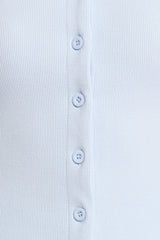 Tylarah Short Sleeve Cardigan Top - Light Blue
