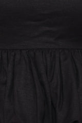 Ursa Peplum Top - Black