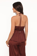 Vita Halter Top - Brown