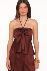 Vita Halter Top - Brown