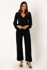 Wander Long Sleeve Bodysuit - Black
