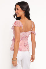 Xandra Blouse - Pink Floral