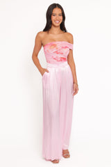 Zachary One Shoulder Top - Pink