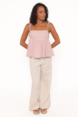 Zephyra Baby Doll Top - Pale Pink
