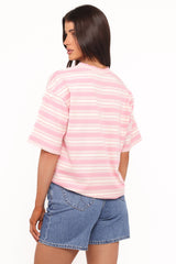 Zestora Tee - White Pink