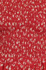 Zoella Peplum Top - Red Floral