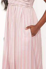 Pricilla Jumpsuit - Pink Stripe
