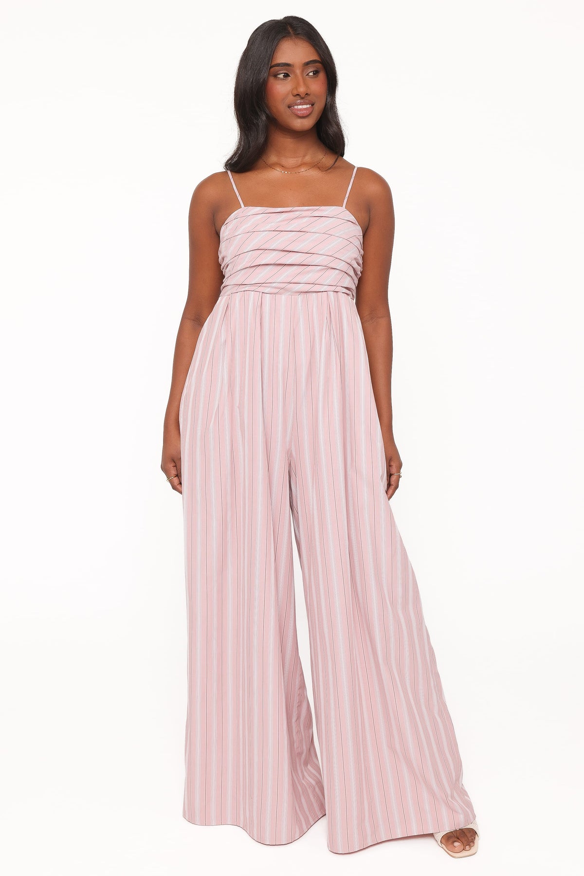 Pricilla Jumpsuit - Pink Stripe