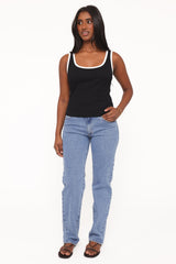 Juanita Knit Top - Black/White